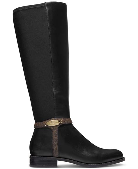 michael kors stockard wide calf boots|michael kors finley flat bootie.